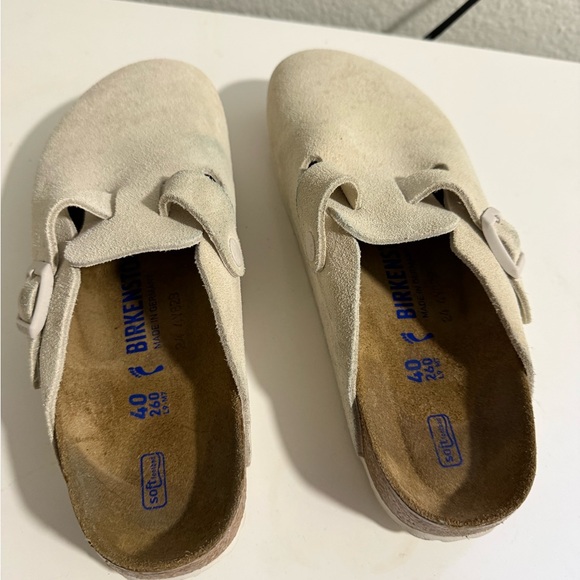 Birkenstock Shoes - Birkenstock Light Tan Suede Slip-Ons